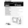 SHARP VL-E40S Manual de Usuario