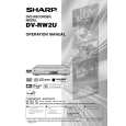 SHARP DVRW2U Manual de Usuario