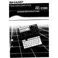 SHARP PC1100 Manual de Usuario