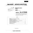 SHARP VLC750S Manual de Servicio