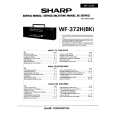 SHARP WF372H Manual de Servicio